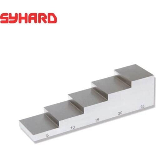 Ultrasonic Thickness Indicator 5 Steps 5-25mm Carbon Steel Stainless Steel Aluminium UT Test Block For Thickness Gauge