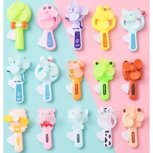 1 Pcs New Cartoon Hand Children Small Fans Hold Pressure Childrens Interesting Manual Fan Gift Animal Cartoon Mini Portable Fan