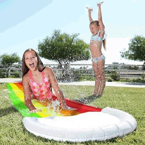 4.8m Surf Water Slide Fun Lawn Water Slides Pools For Kids PVC Games Lawn water skiing Backyard Outdoor Children Adult Toys