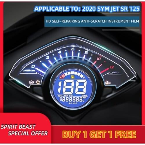 Motorcycle Speedometer Scratch Proof TPU Protection Film Dashboard Screen Instrument Film for SYM JET SR 125 Honda Suzuki Yamaha