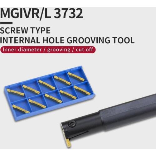 1PC MGIVR3732-2 MGIVR3732-3 Grooving Tool Holder MGMN Carbide Insert MGIVR Straight Shank Internal Turning Tool Lathe Bar