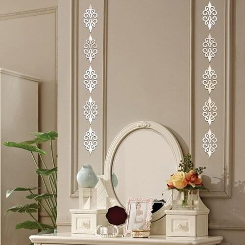 10Pcs 3d Mirror Wall Stickers 7*7cm Square Self-adhesive Tiles Decal Mosaic Home Decoration Living Room Porch Poster Wall Decal