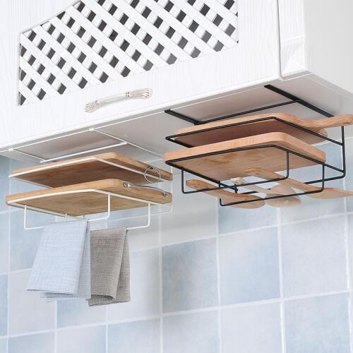 3 Tiers Kitchen metal Storage Rack Cupboard Hanging Hook Hanger Chest Storage Organizer Holder Kitchen Door Hook Holder
