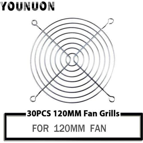 30pcs set YOUNUO Brand New Metal Steel 120mm x120mm 12cm Fan Protector Finger Guard Grill Net