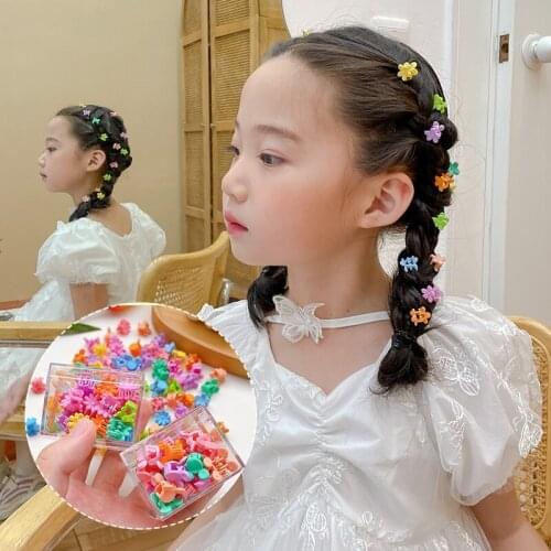 36PCS Childrens Small Flower Clip Cartoon Color Star HairClip Baby Girl Styling Tool Hair ClipHair Accessories Headdress