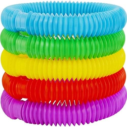 5 Pack L Size Multi-Color Pop Tubes Fine Motor Skills Toddler Sensory Toys Pipe Sensory Tools