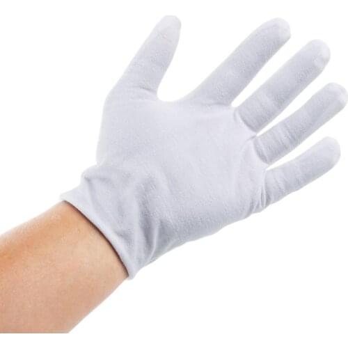 6 Pairs White Gloves Soft Cotton Gloves Ceremonial Gloves Sanitary Gloves Inspection Work /Waiters/drivers Jewelry Gloves Unisex