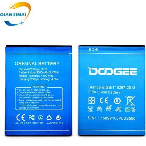 New Doogee Y100 plus Battery 3000mAh Battery Backup For Doogee Y100 plus Mobile Phone - IN Stock