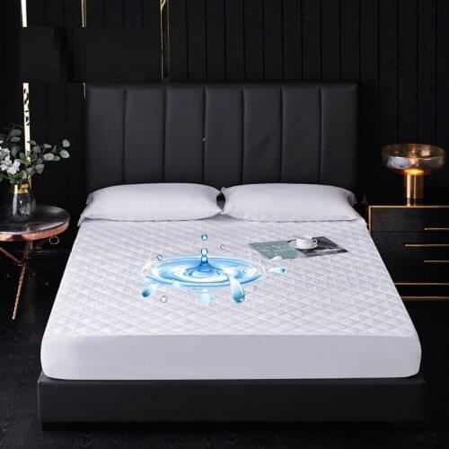 Hotel White Waterproof Mattress Cover Twin Size Anti-mite Dust Proof Quilted Bed Pad Protector Cover Not Including Pillowcase