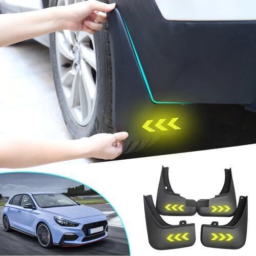 Car Fender Flares Mud Guards For Hyundai I30 2009-2017 Mud Flaps Splash Safety Reflective Warning Guards Car Accessories