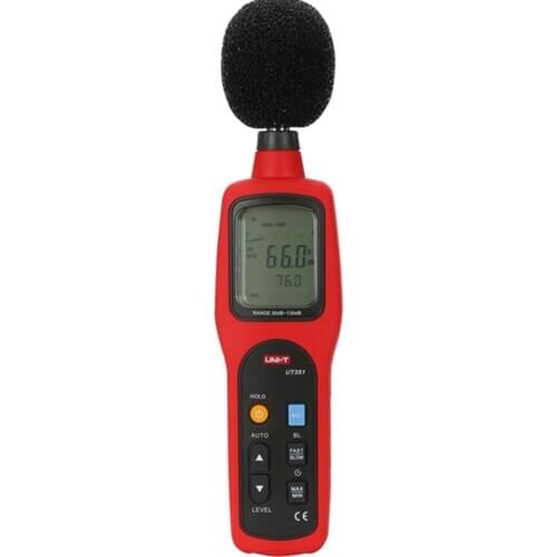 UNI-T UT351 sound level meter digital noise meter 130dB noise table high limit / low limit alarm analog bar LCD backlight