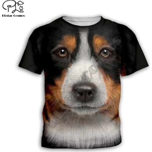 Kids cute Dog face Childrens wear 3d T-shirt Boys/Girls Printed funny pig/shark Top Short Sleeve Christmas Tshirts dropShip-KT6