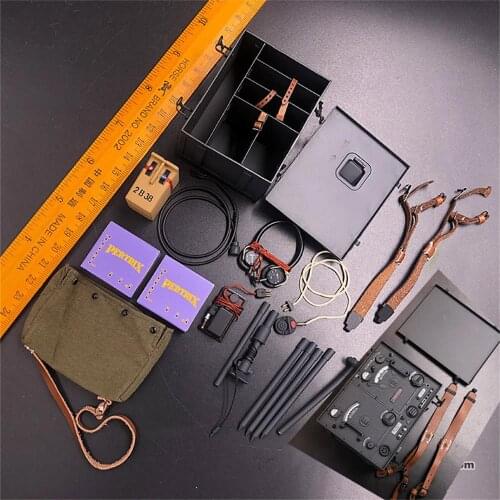 DID 80143 80142 Scale 1/6 Armored Grenadier Radio Group Combat Radio Headset Communicator Model For Doll Soldier Scene Component