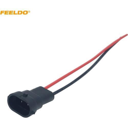 FEELDO 20pcs Car Auto H11 Wiring Harness Socket Wire Connector Plug for Headlights #CA5455
