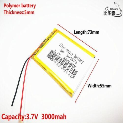 Good Qulity 3.7V,3000mAH,505573 Polymer lithium ion / Li-ion battery for TOY,POWER BANK,GPS,mp3,mp4