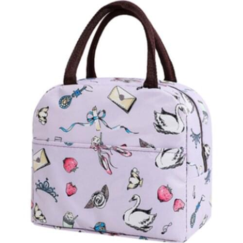 Insulated Lunch Bag Oxford Cloth Built-in Aluminum Film Leak-Proof Lunch Box Container for Adult Kid Women and Men LBS
