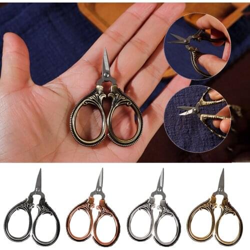 Portable Mini Embroidery Scissors Alloy Pocket Scissors Needlework Tailor Shears Thread Cutter Sewing Tools