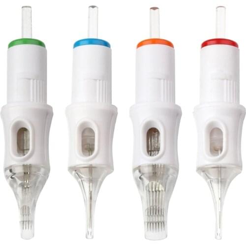 10Pcs Disposable Safety Tattoo Cartridge Needles Set Eyebrow Lip Body Makeup RS/RL/M1/RM for Microblading Tattoo Machine C1FF