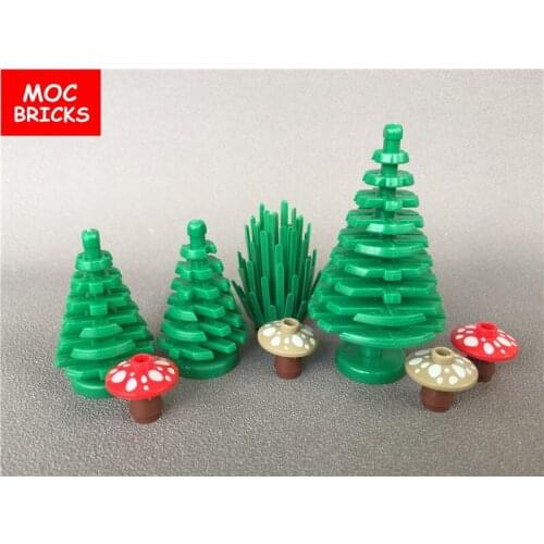20pcs/lot Plant, Tree Pine Small 2 x 2 x 4 & Large 4 x 4 x 6 fit with 2435 &3471 Building blocks bricks Assembled Toys kids gift