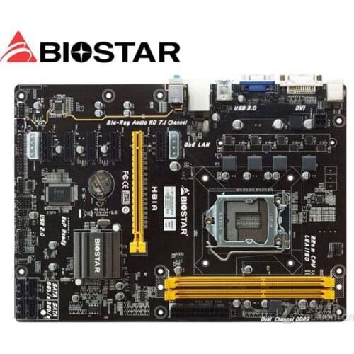 Used mining desktop motherboard BIOSTAR H81A Motherboard 1150 Intel H81 6 CARDS 1150 DDR3 16GB DDR3 H81 pc