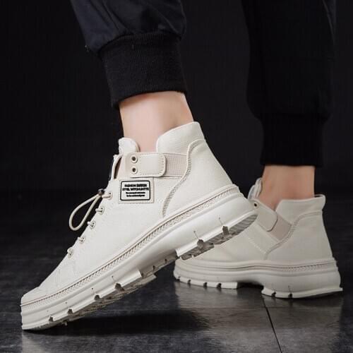 Mens man hot leather breathable mens sports causal work sneaker spring for vintage on dress black coturno shoes boots sneakers