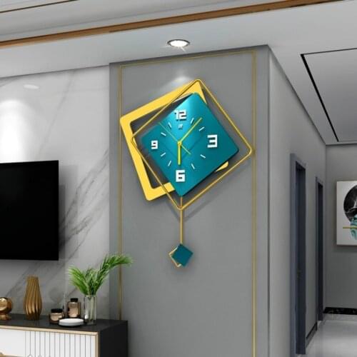Nordic Luxury Wall Clock Creative Personality Big Size Golden Modern Silent Living Room Wall Clock Reloj Pared Home Decor DL60WC