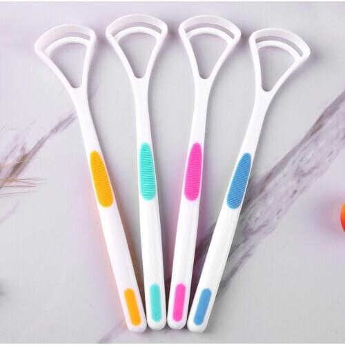 2020 new Tongue Brush Tongue Scraper Cleaner Dental Brush Oral Care Toothbrush Tongue Cleaning Tool Fresh Breath