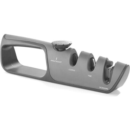 Knife Sharpener with Adjustable Angle Button,3 Stages Sharpeners,for Various Household Scissor&Knives