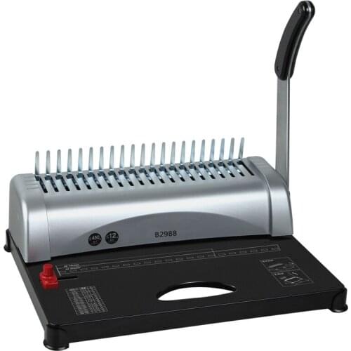Binding Machine B2988 Financial Punching Machine 12 Sheets of Paper Universal A3/A4 Film Comb Type Apron Binding Machine