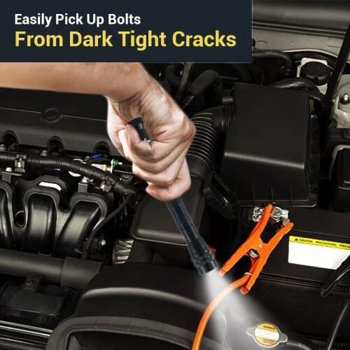 Practical LED Telescopic Magnetic Pick-Up Tools Grip Extendable Pickup Rod Long Reach Pen Handy Tool for Picking Up Nuts