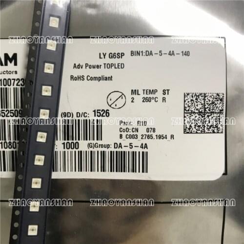 50pcs LYG6SP LY G6SP 3528 SMD LED Yellow LYG6SP PLCC6 0.5W Power 3528 six-foot yellow yellow car