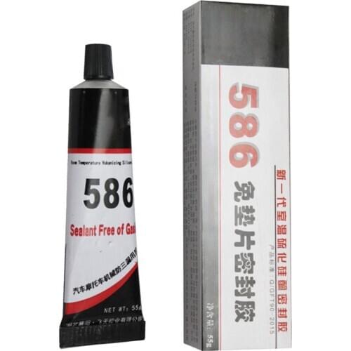 High Quality 586 Black Silicone Free-Gasket Waterproof To Oil Resist High Temperature Sealant Repairing Glue 55g