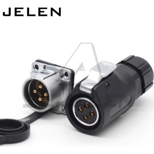 XHE20, Waterproof connector 4 pin power cable connector plug female & socket male LED Waterproof power connector IP67