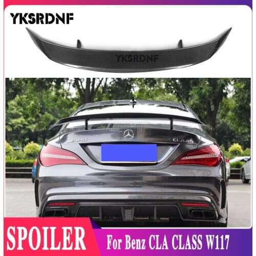 YKSRDNF GT Spoiler Wing Lid For Mercedes - Benz CLA CLASS W117 CLA45 Carbon Fiber / FRP Rear Trunk Spoiler 2013 2014 2015 2016