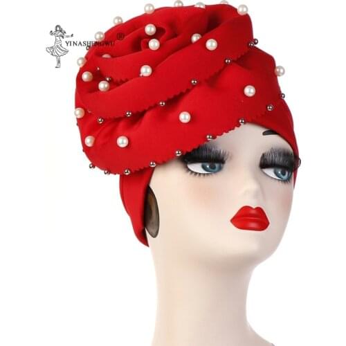Women Muslim Islamic Elastic Turban Head Scarf New Style Oversized Flowers Beanie Muslim Toe Cap Hat Headwear Fashion Turban Cap