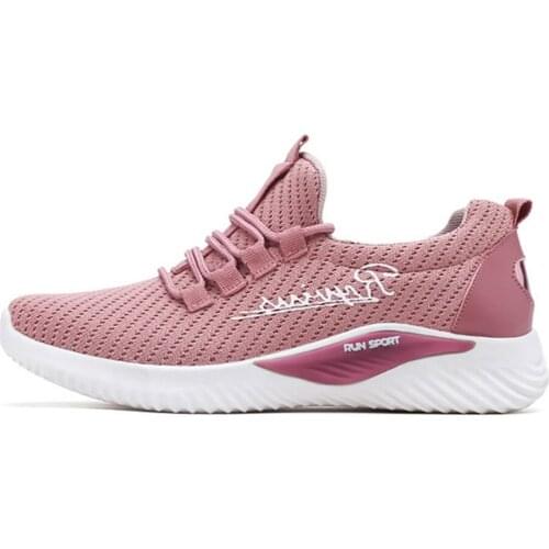 TaoBo New Women Knitted Running Shoes Pink Female Sport Sneaker Size 36-40 Support Sport Shoes High Quality Comfort Sneaker