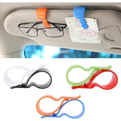 1Pair Auto Car Vehicle Visor Sunglasses Glasses Card Pen Holder Ticket Clips 964B