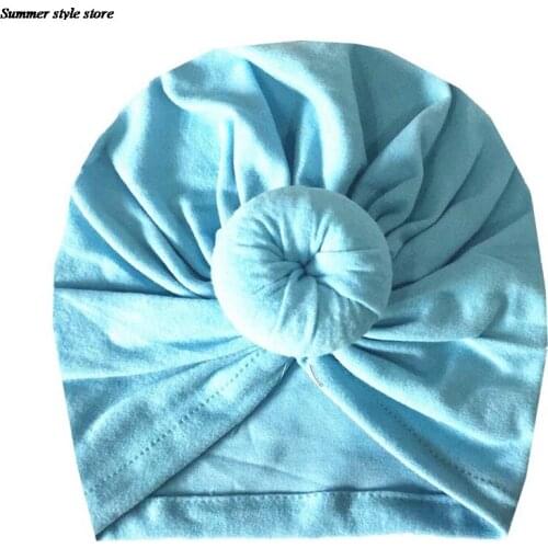 1 PC Fashion Donut Baby Hat Newborn Elastic Cotton Baby Beanie Cap Multicolor Infant Turban Hats