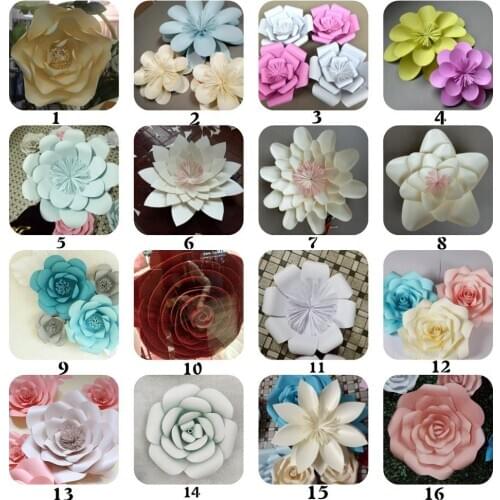80 kinds of styles Wedding handmade three-dimensional paper flower background flower wall decoration artificial flower party