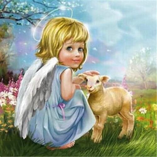 Angel Girl Printed 11CT Cross-Stitch Kit DIY Embroidery DMC Threads Sewing Needlework Craft Hobby Wholesale Design