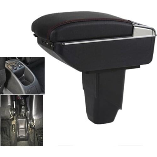 Car Armrest For Peugeot 206 206+ 207 Compact 2005-2013 Centre Arm Rest PU Leather Center Console Storage Box Tray Cup Holder