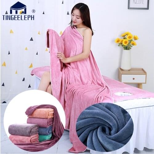 100X200CMCoral fleece bath towel Bed towel,Beauty salon dedicated towels Strong water absorption,quick-drying, sports towel