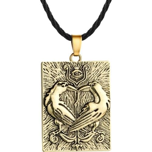 BUDROVKY Viking Mens Slavic Pendant Necklace Cultus Animal Crow Pendant Dropshipping
