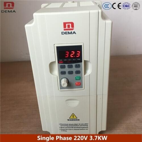 DEMA D5M Compact Type Conveyer Belt Special Use Frequency Converter 3.7KW 1Phase 220V Input 3Phase Output Adjustable Speed Drive
