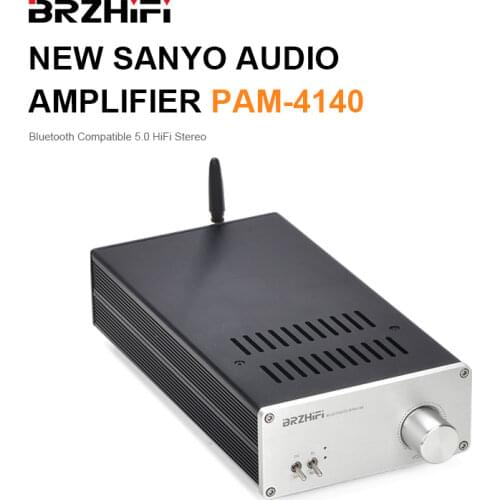 BRZHIFI Home Theater New Sanyo Thick Film STK4140MK2 Bluetooth-compatible 5.0 HIFI Power Amplifier Stereo Amplificador Audio Amp