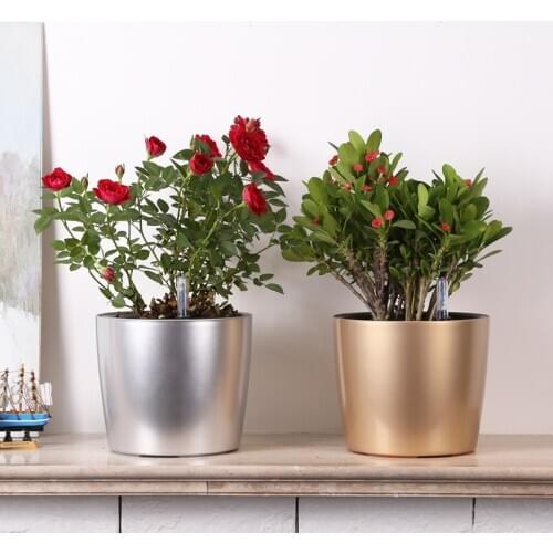 EFive color Water level gauge automatic watering Intelligent plastic flower pots pastoral Corrosion resistance flower plant pot