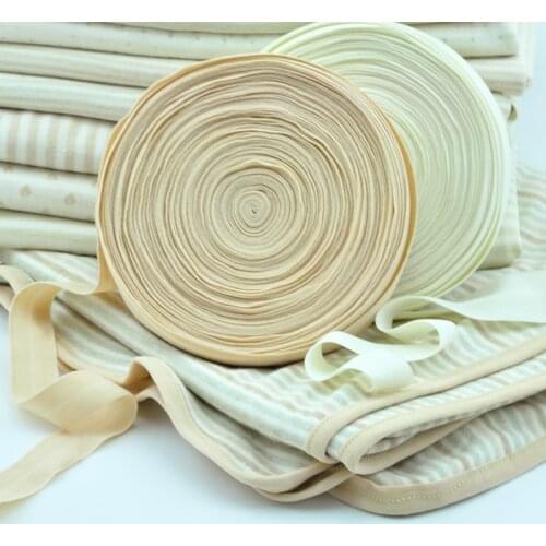 Stretch Edging Fabric Piping Edging Organic Cotton Baby Clothes Accessories Cloth Straps Folded In Half DIY Handmade Accessories