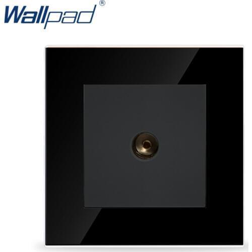 Hot Sales Wallpad Smart Home Black Glass 110V-220V UK EU European Standard TV Televison Jack Outlet Socket