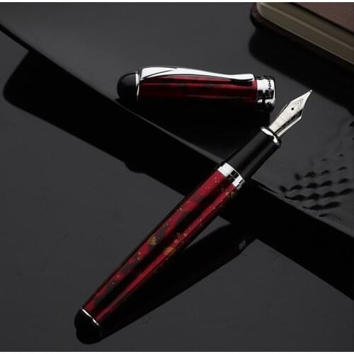 JINHAO X750 Classic Silver Clip Metal Fountain Pen Luxury 0.5mm Nib Steel Ink Pens Office Supplies Business School Supplies