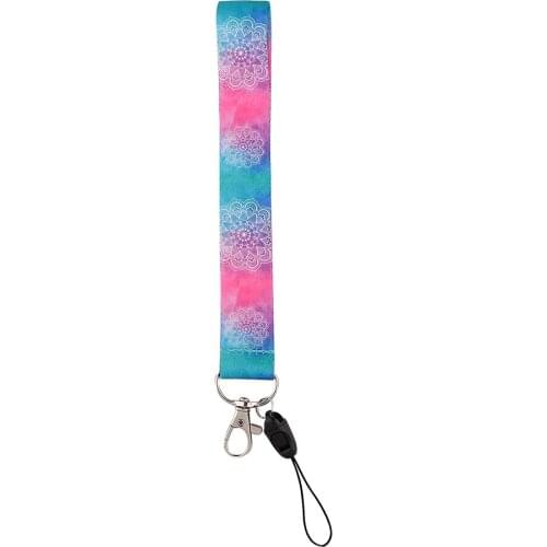 ER1066 Fashion Yoga Keychain Tags Strap Neck Short Lanyards For Key ID Card Pass Gym Mobile Phone USB Badge Holder DIY Hang Rope